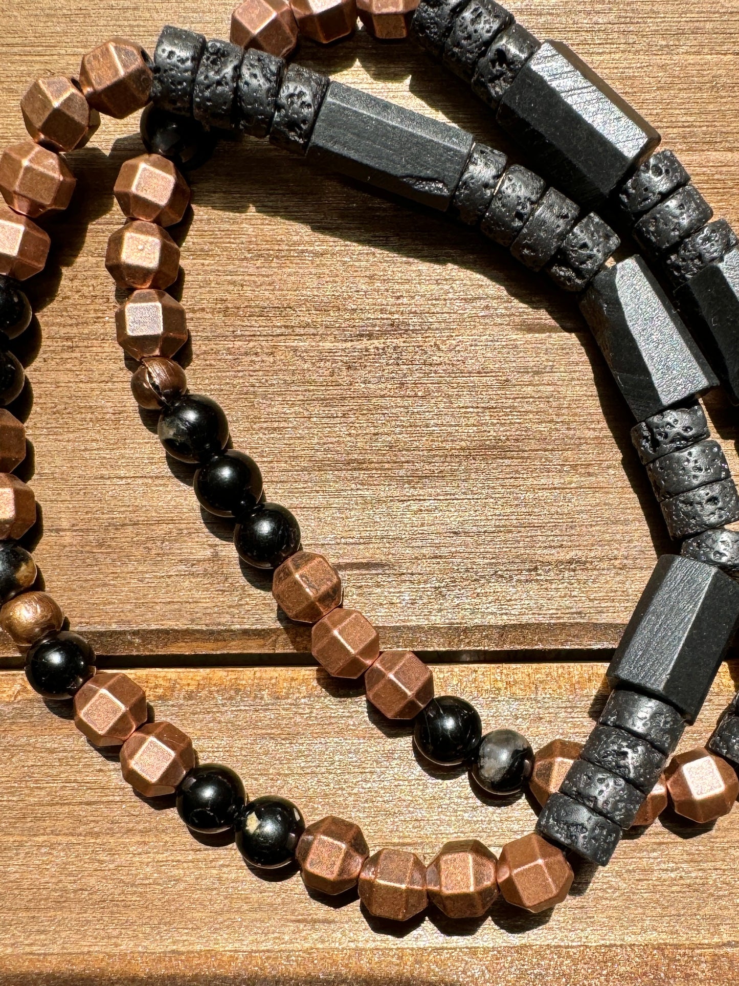 Dean Black Tourmaline Stretch Bracelet