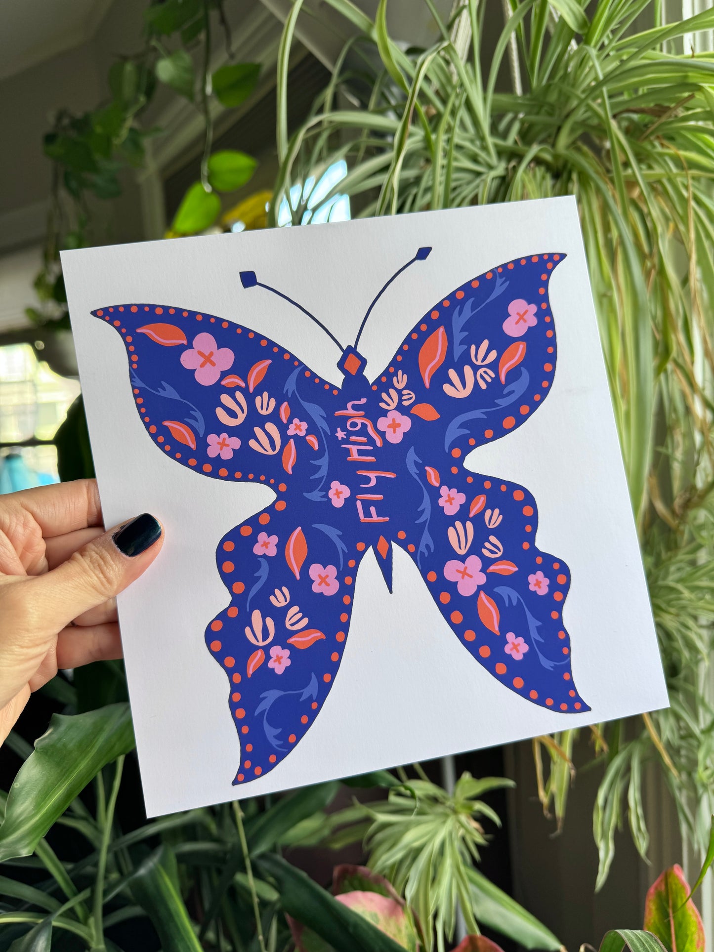 Fly High Butterfly | 8x8 Print on Premium Matte Paper