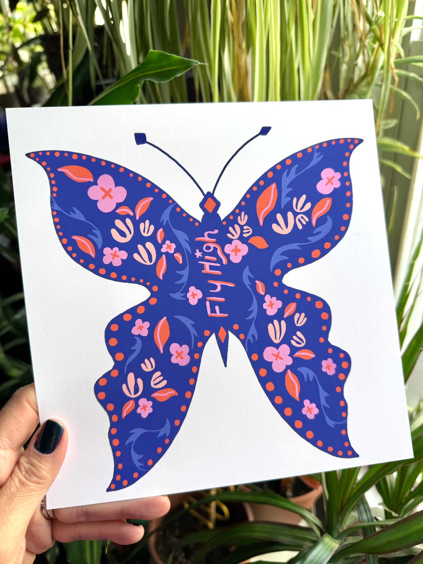 Fly High Butterfly | 8x8 Print on Premium Matte Paper
