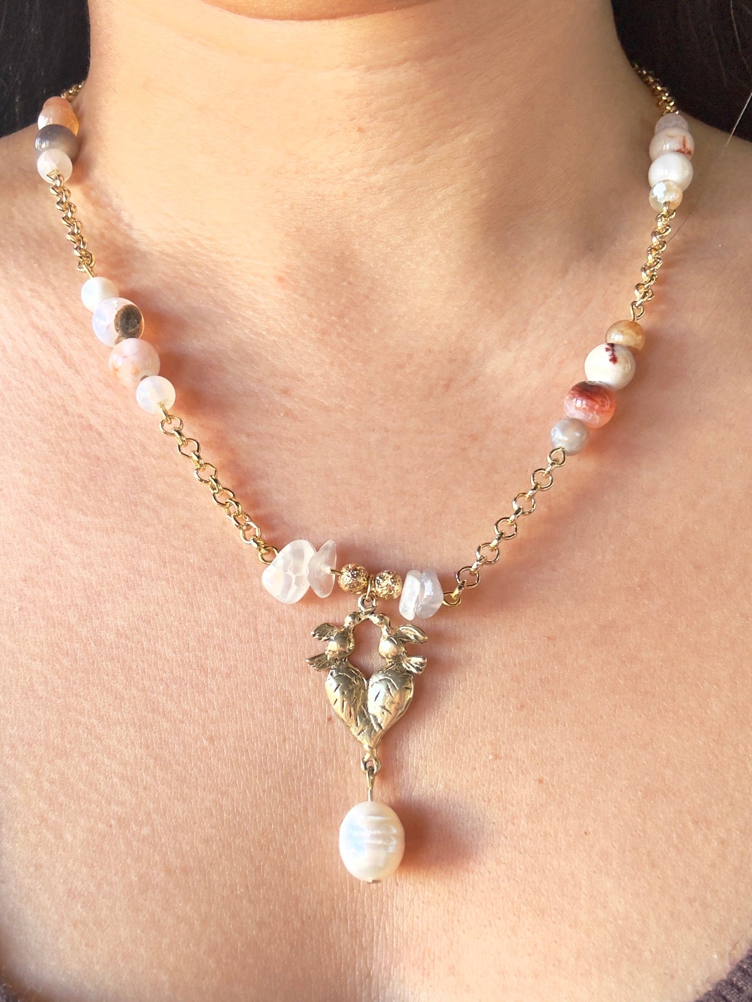 Natural Crystal and Stone Necklaces