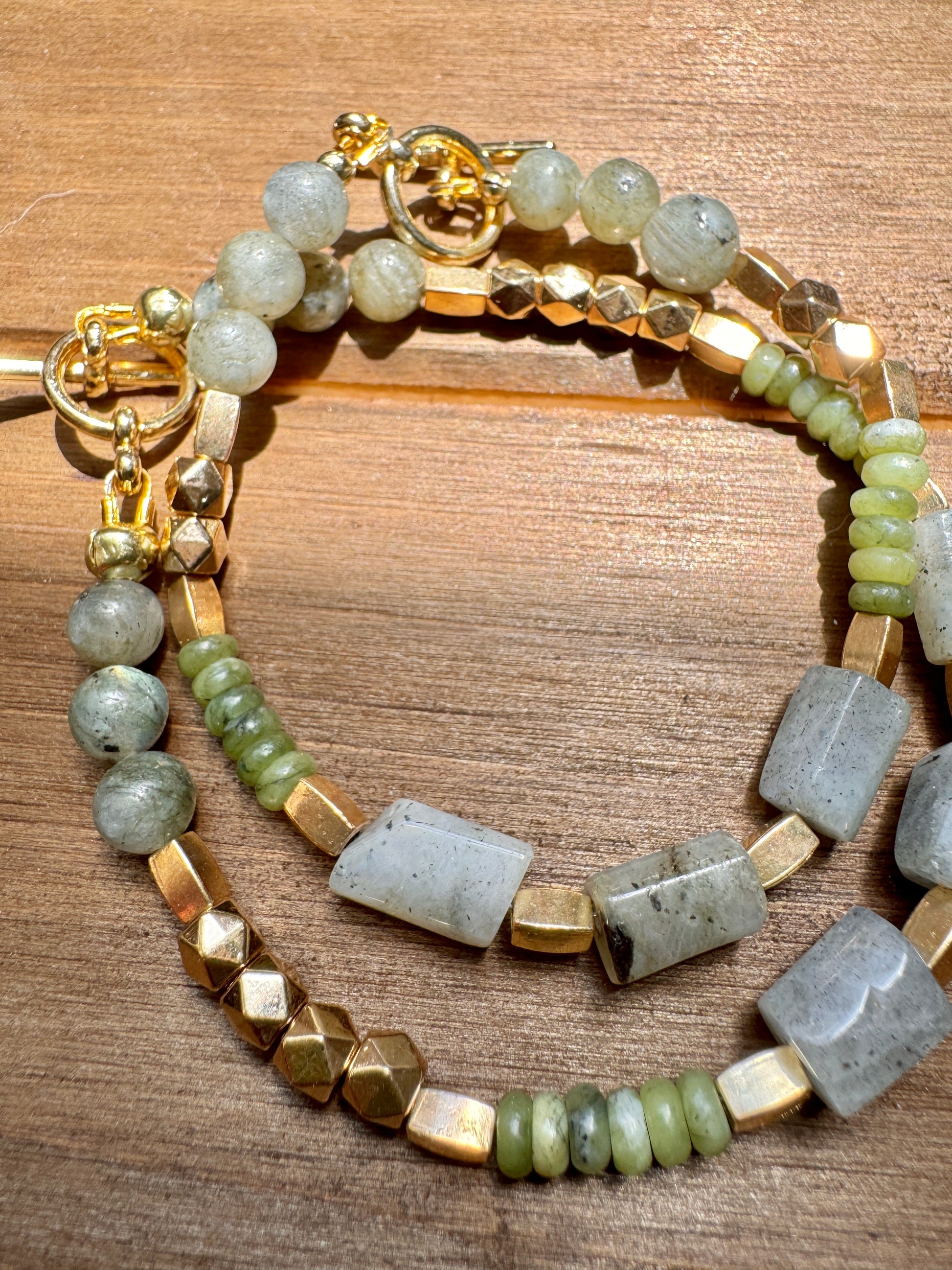 Labradorite Bracelet closeup