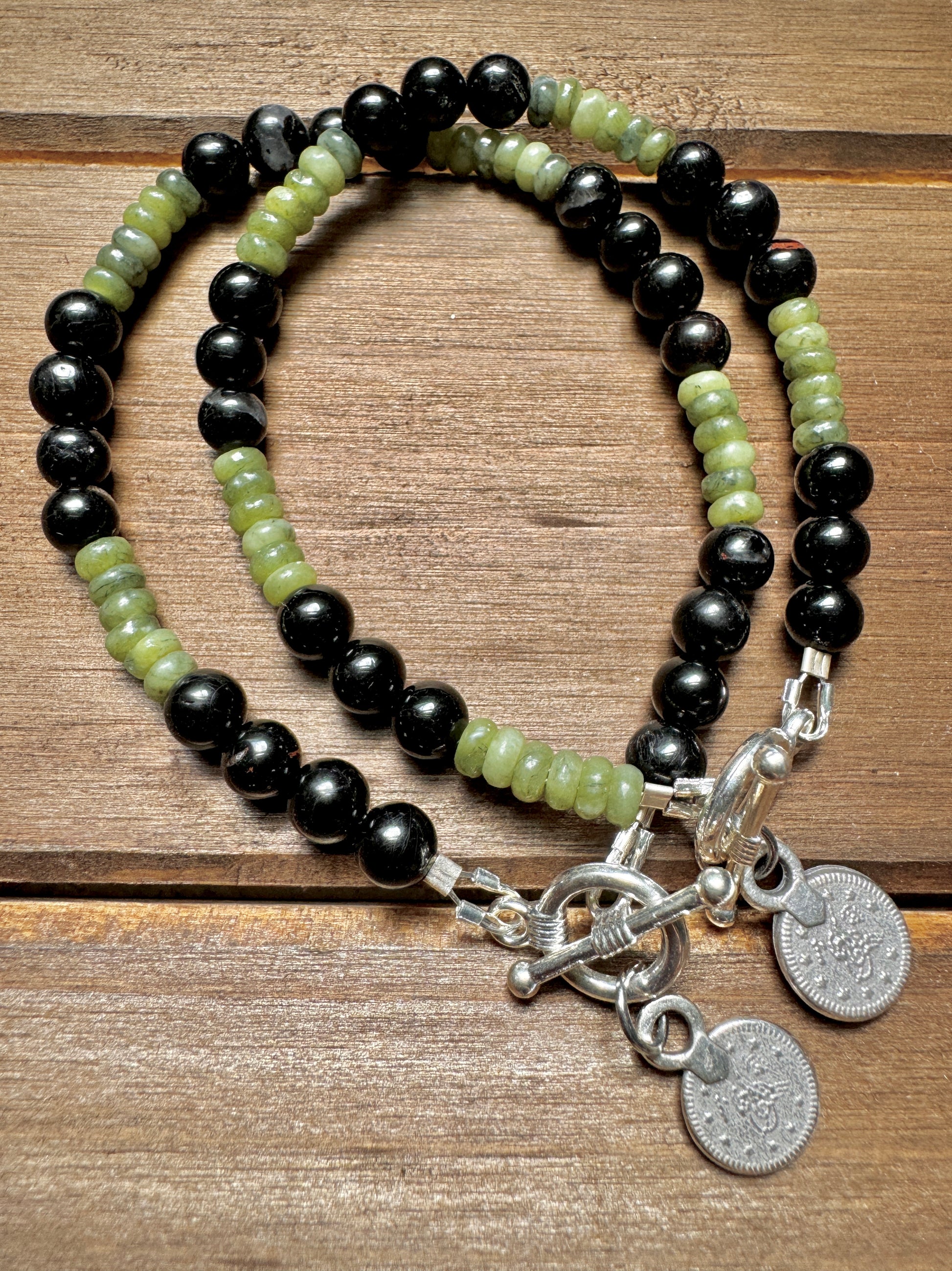 Black tourmaline bracelet multiple
