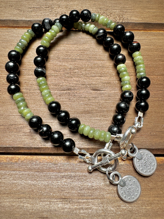 Black tourmaline bracelet multiple