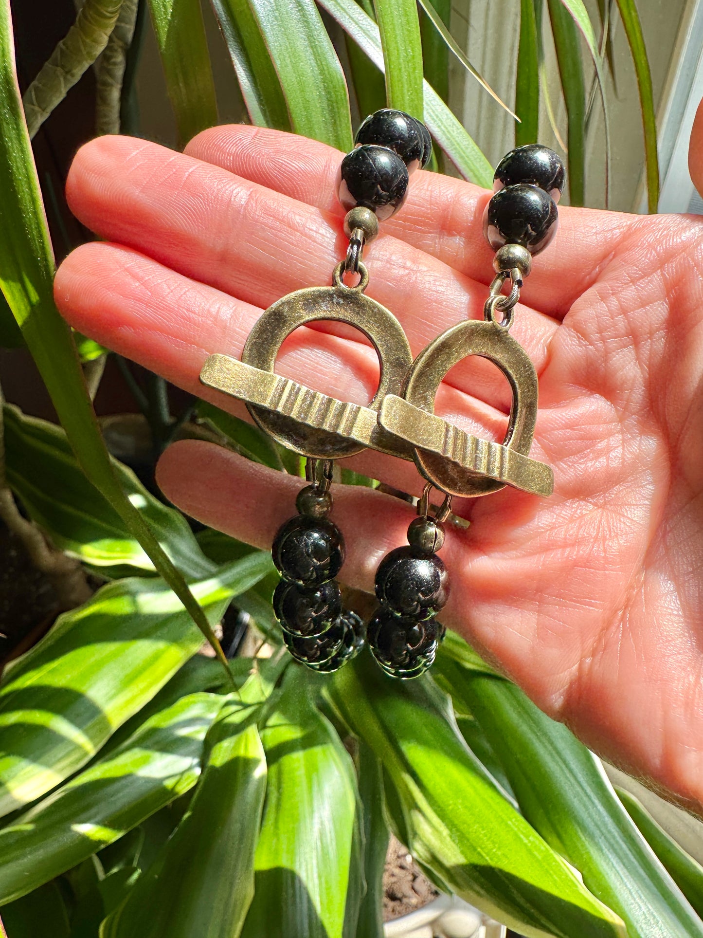 Black Tourmaline & Tiger’s Eye Toggle Bracelet