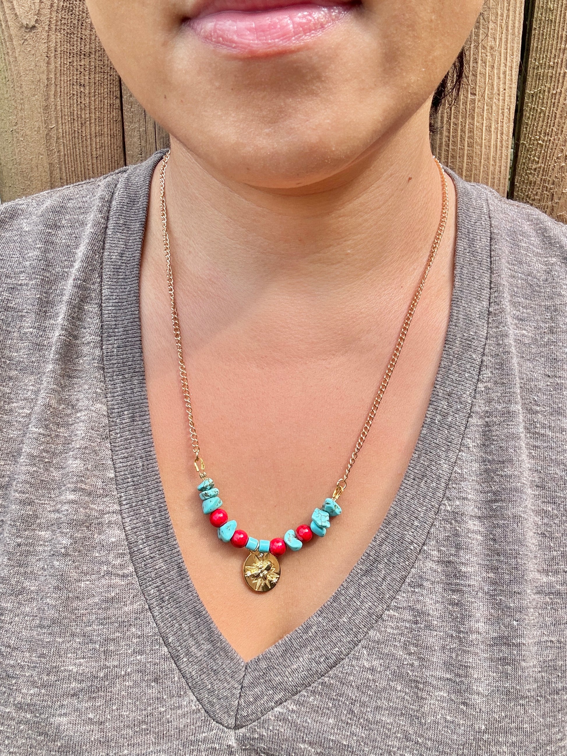 Gold Fill Bee Necklace