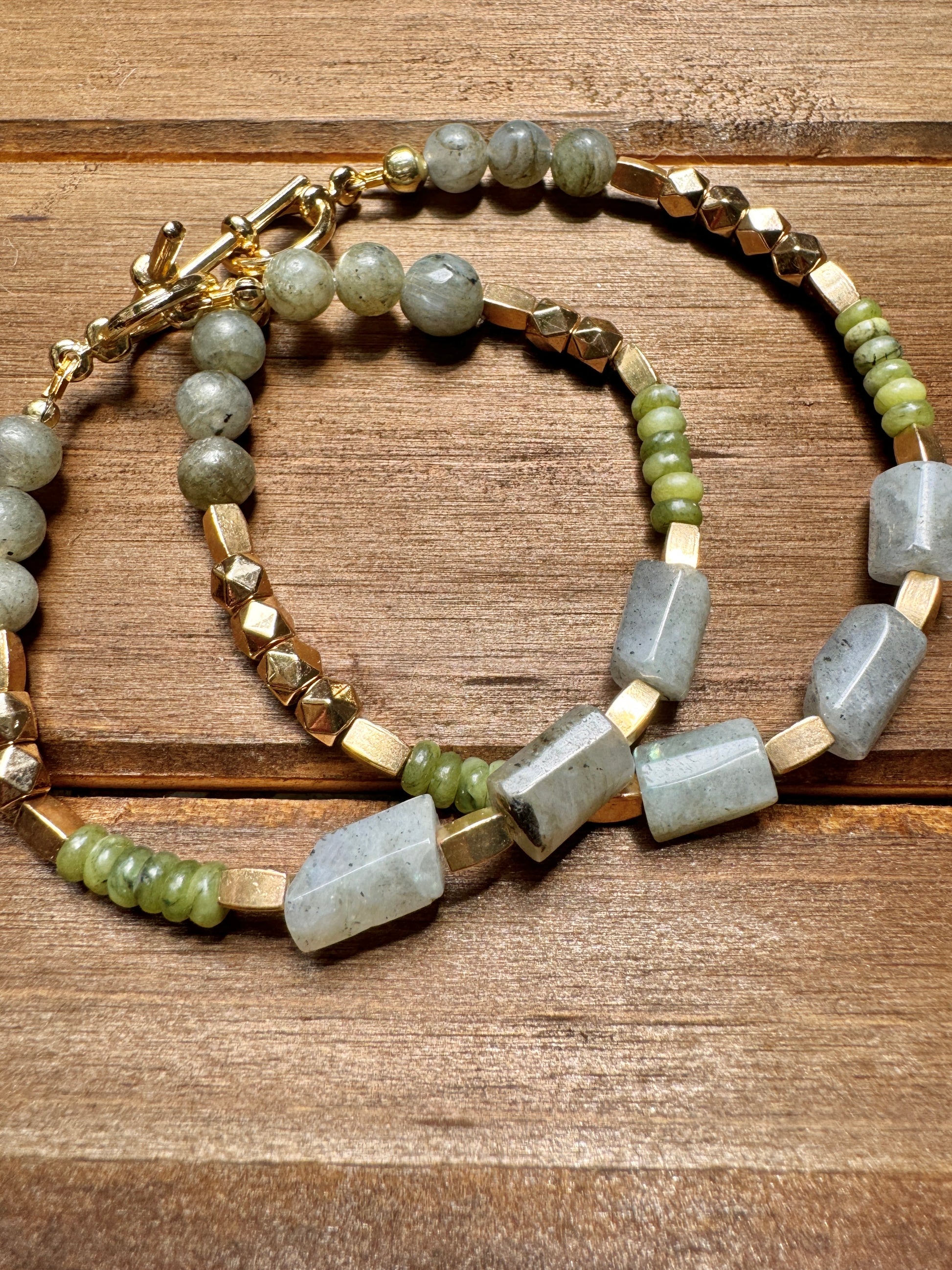 Labradorite bracelet multiple