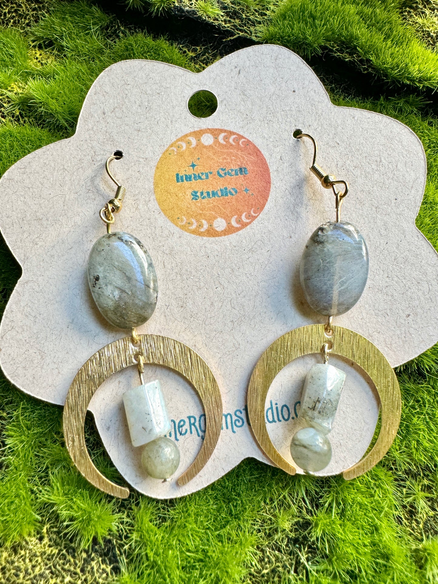 Labradorite dangle earrings