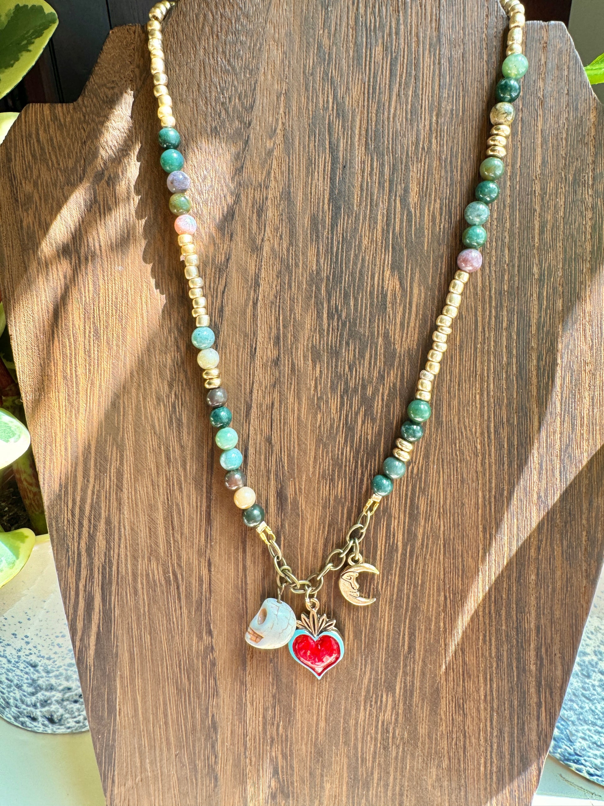 Fancy Jasper beads necklace