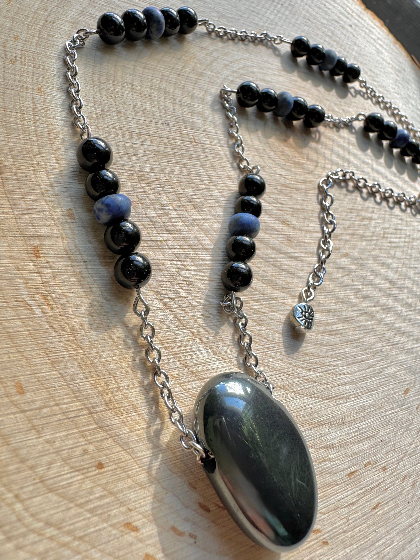 Hematite and Black Tourmaline Necklace