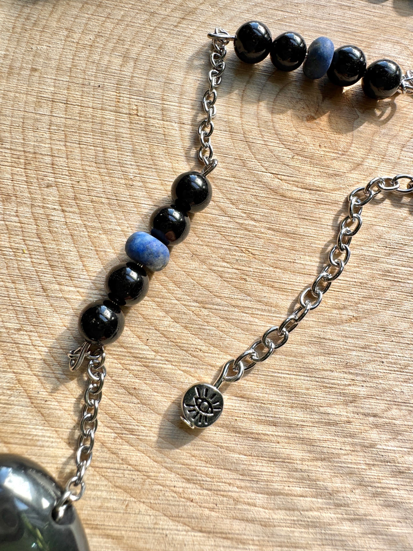 Hematite and Black Tourmaline Necklace